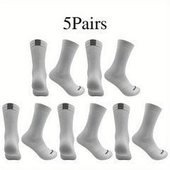 5 Pairs Outdoor Sports Socks Breathable Cycling Sweat-absorbing Socks