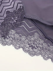 3 Pack Plus Size Sexy Panties Set Ultra Thin Soft High Rise Lace Trim Briefs