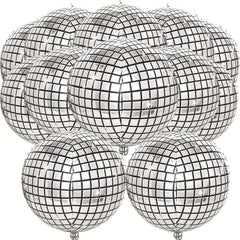 12pcs Silvery Laser Metallic Mirror Disco Balloons 55 88 Cm Large 4D