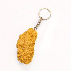 Fried Chicken Keychain Cartoon Key Ring for Adults