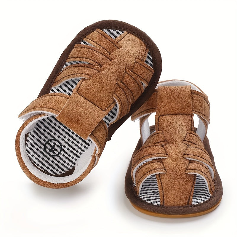 Baby Boy's Solid Sandals Anti skid Toddler Walking Shoes