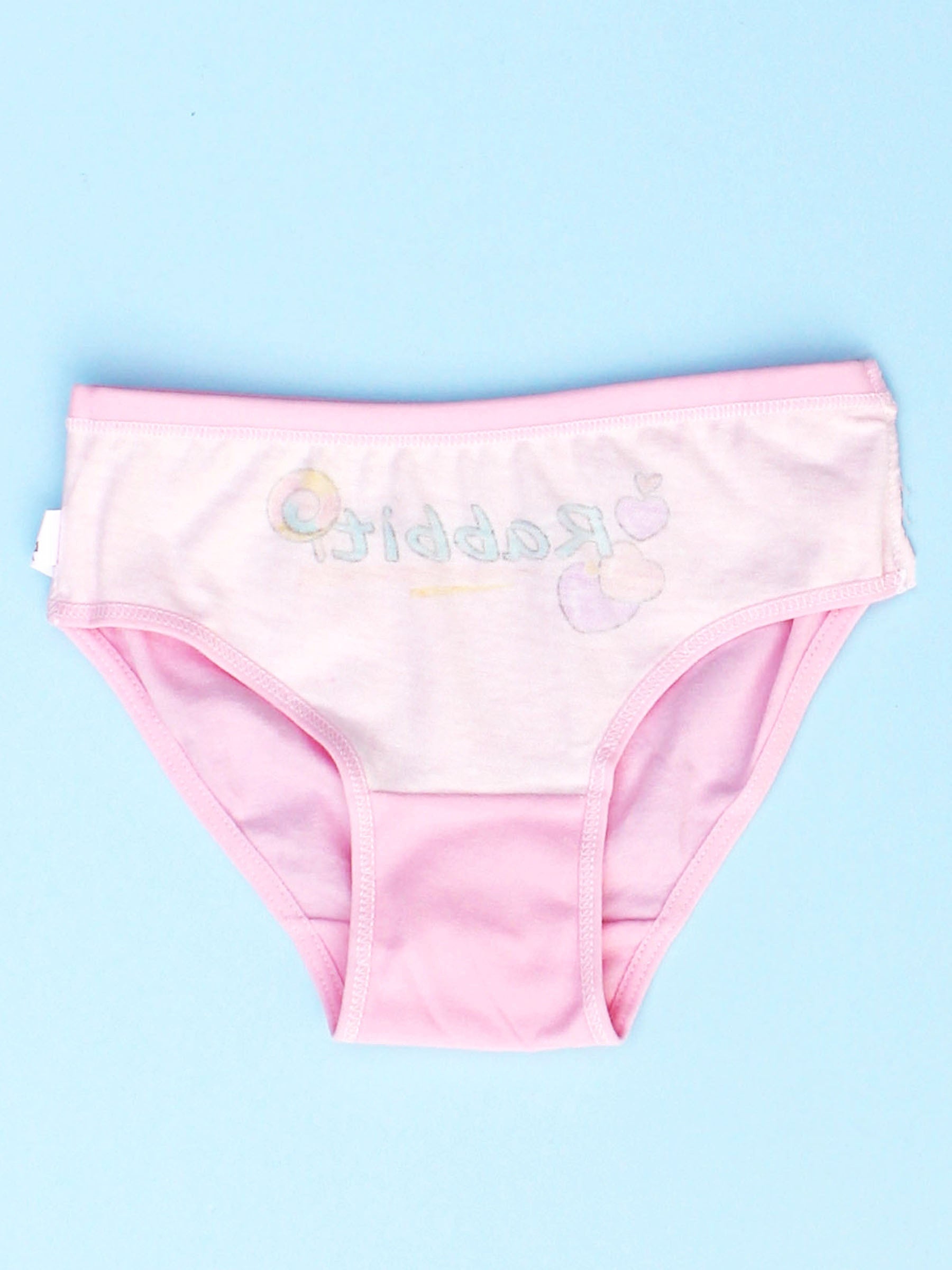 4pcs Rabbit Print Girls Briefs Cotton Underwear Kids Panties