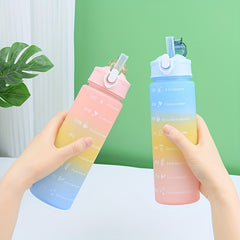 2000ml Gradient Sports Water Bottle with Straw and Lockable Lid