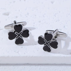 Four leaf Clover Button Cufflinks Shirt Sleeves Studs Accessories