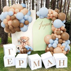 156pcs Brown Balloon Garland Arch Set Baby Shower Decoration Gender Reveal