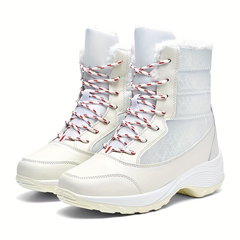 Soft Thick Bottom High Top Faux Leather Snow Boots