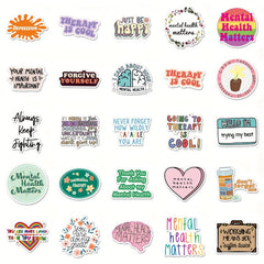 50pcs Mental Health Graffiti Stickers DIY Creative Toys