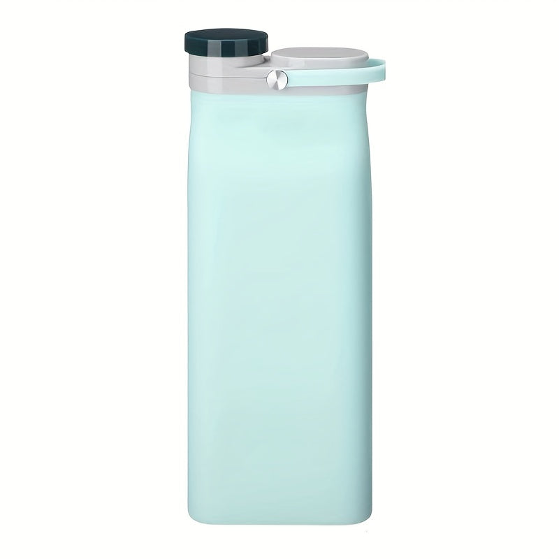 1pc Milk Box Shaped Folding Silicone Water Bottle Portable Collapsible Water Cup