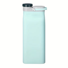 1pc Milk Box Shaped Folding Silicone Water Bottle Portable Collapsible Water Cup