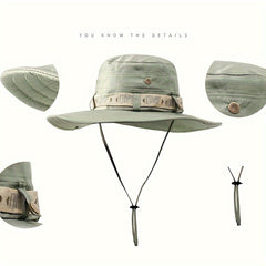 Men's Sun Protection Bucket Hat for Outdoor Activities