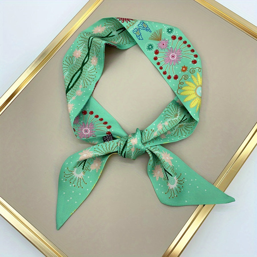 Daisy Ribbon Scarf Girl Wrap Bag Hair Band Neck Scarf