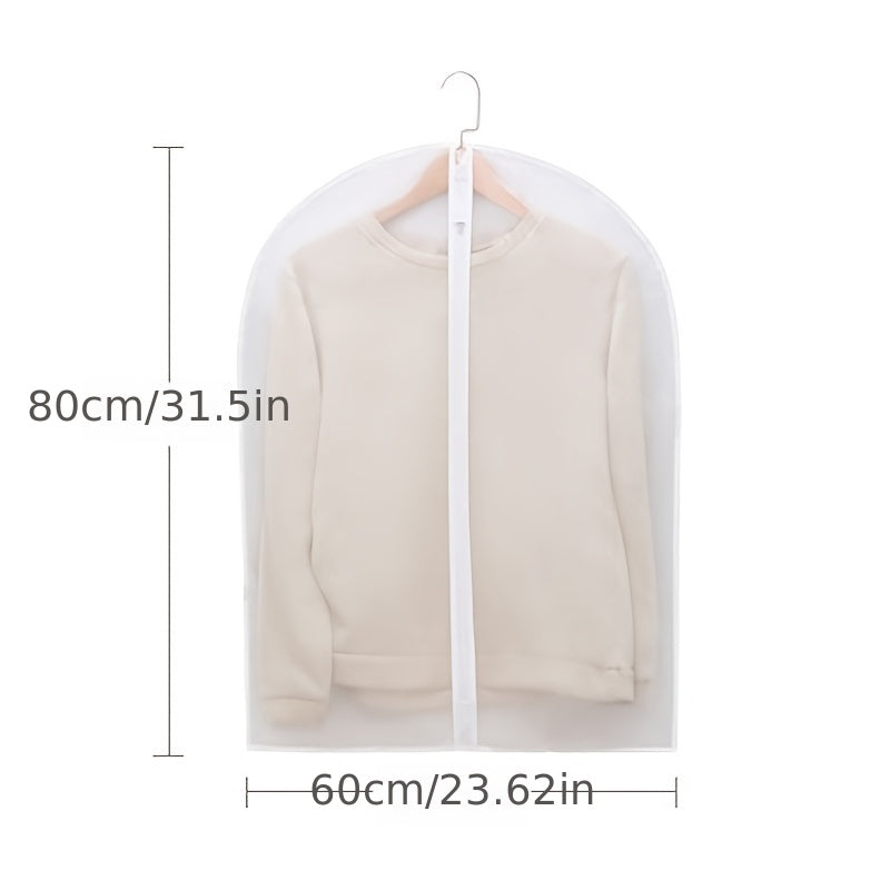 5 Pcs Dustproof Garment Hanging Bag Lightweight Clothes Storage Bag For Closet