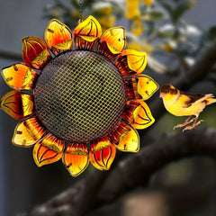 Metal Sunflower Bird Feeder Outdoor Decoration Hanging Garden Decor