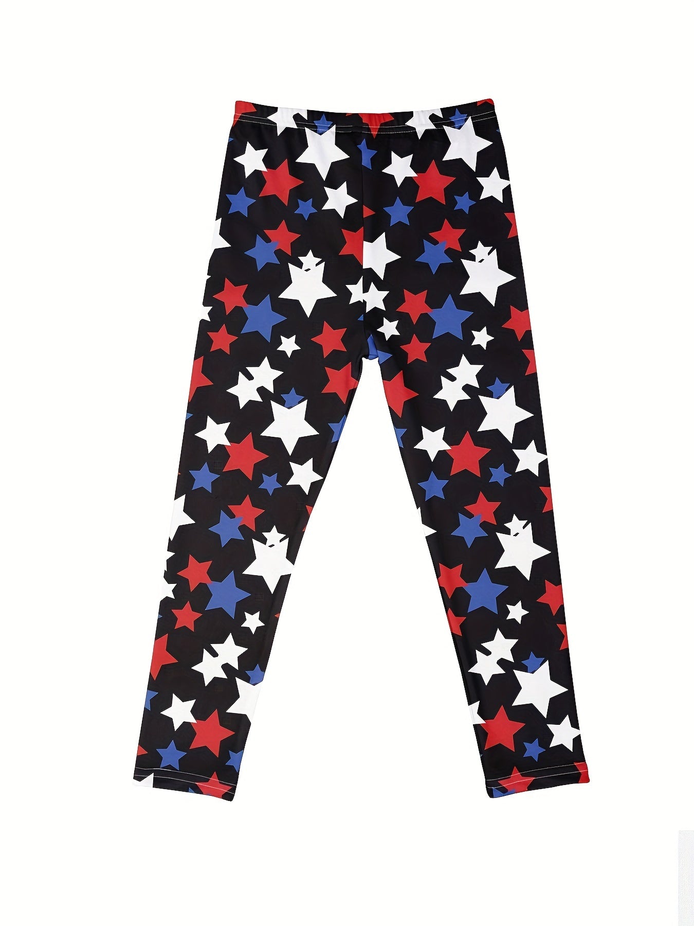Girls Unicorn Crown And Stars Athletic Leggings