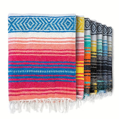 Handwoven Mexican Blanket for Yoga Picnic Camping Equestrian Saddle