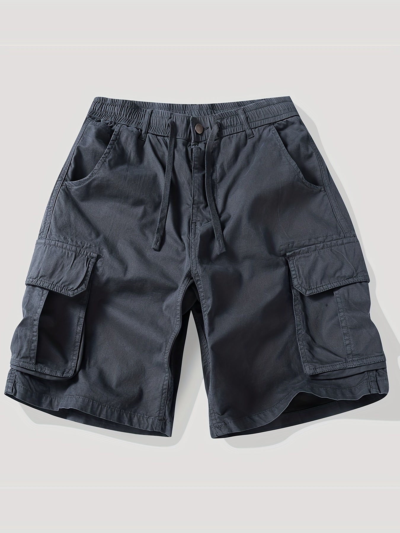 Men's Casual Cargo Elastic Waist Shorts For Summer Outdoor