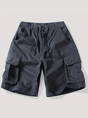 Men's Casual Cargo Elastic Waist Shorts For Summer Outdoor