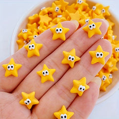 10pcs 11mm Resin Mini Stars for Scrapbooking & Crafting