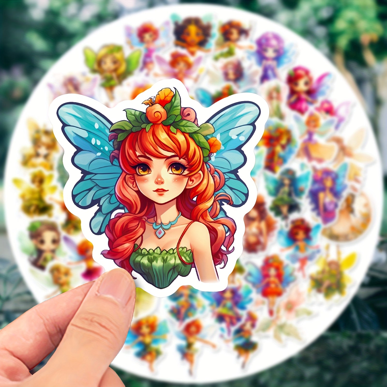 50pcs Butterfly Fairy Stickers Waterproof for Water Bottle Laptop