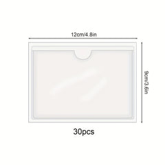 30 Self Adhesive Index Card Pockets - Keep Your Index Cards Organized