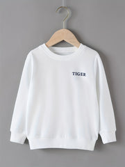 Tiger Long Sleeves Round Neck T shirt Tees Tops for Boys and Girls