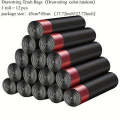 10 Rolls Drawstring Trash Bags 10pcs Per Roll Random Disposable Plastic