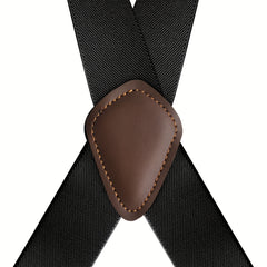 Men's Adjustable Elastic Suspenders Braces with X Shape Design