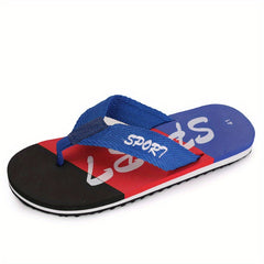 Men's Striped Flip Flops Lightweight Comfortable Sandals
