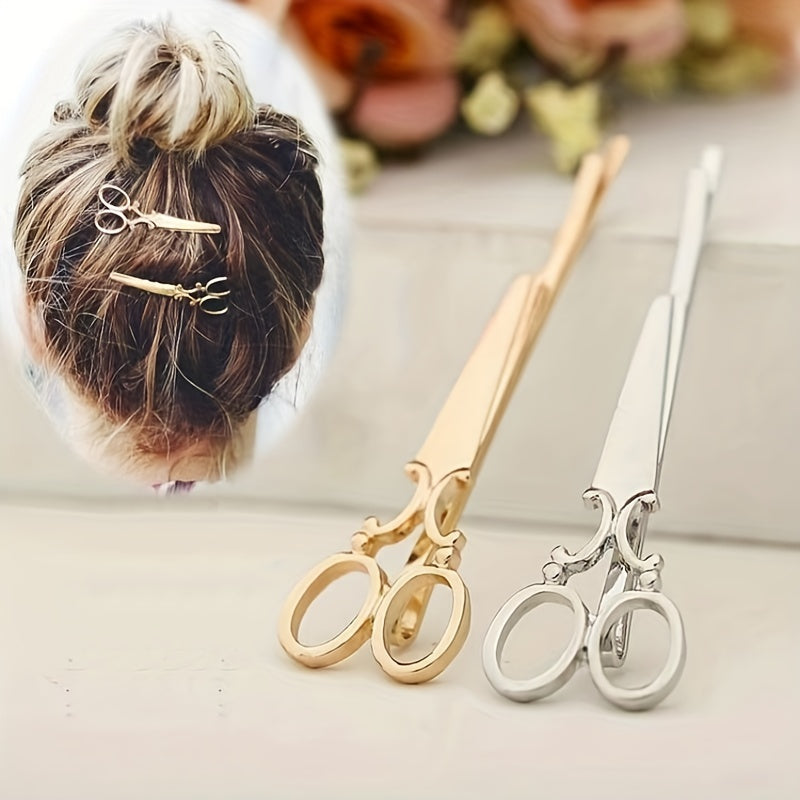 Scissors Shape Hair Clip Barrettes Hairpins Hair Styling For Women