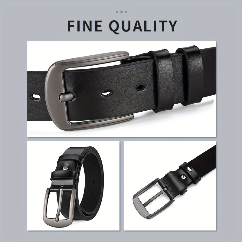 Men's PU Leather Buckle Belt for Suit Pants Jeans