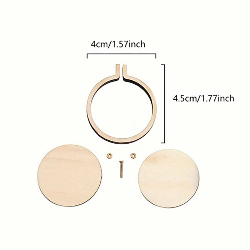 Wooden Mini Embroidery Bandage Jewelry Cross Stitch Frame DIY