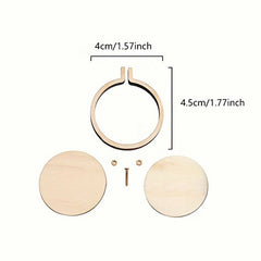 Wooden Mini Embroidery Bandage Jewelry Cross Stitch Frame DIY