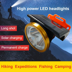 2000mAh 80W Solar Assisted Headlights Camping Lights