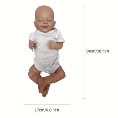 50 Cm Full Body Vinyl Reborn Dolls Realistic Smile Baby Dolls For Gift