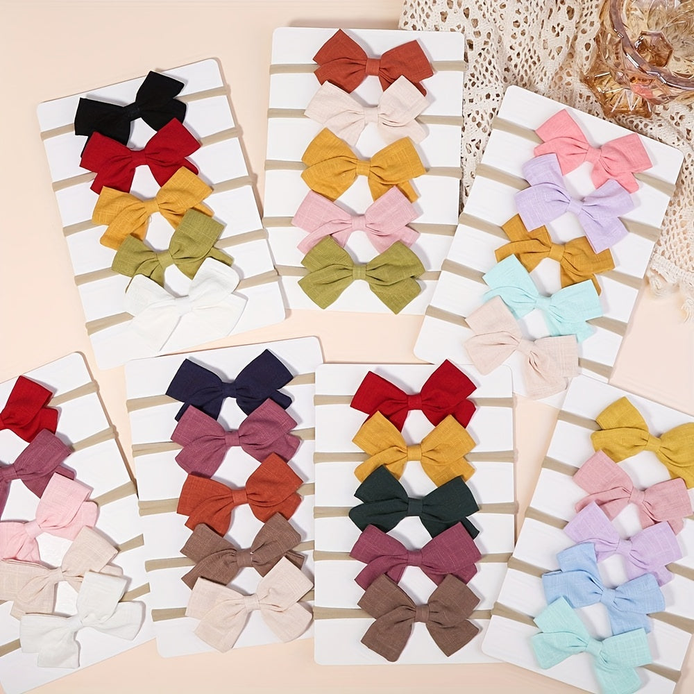 5pcs Baby Girls Bowknot Headband Hairband Princess Hair Accessories