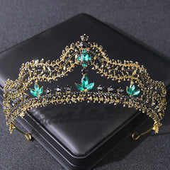 Baroque Queen Crystal Crown Bridal Tiaras And Crowns For Women