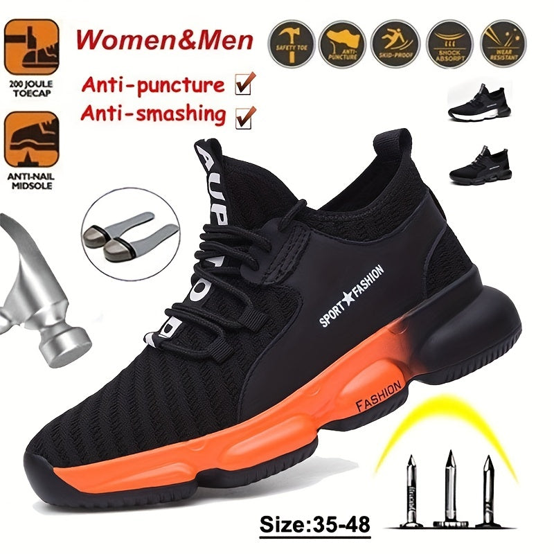 Men's Steel Toe Work Safety Shoes Anti Smashing Non-Slip