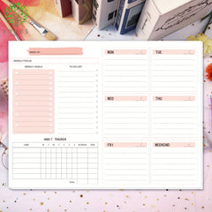 Undated Weekly Planner Notebook Daily To Do List Notepad