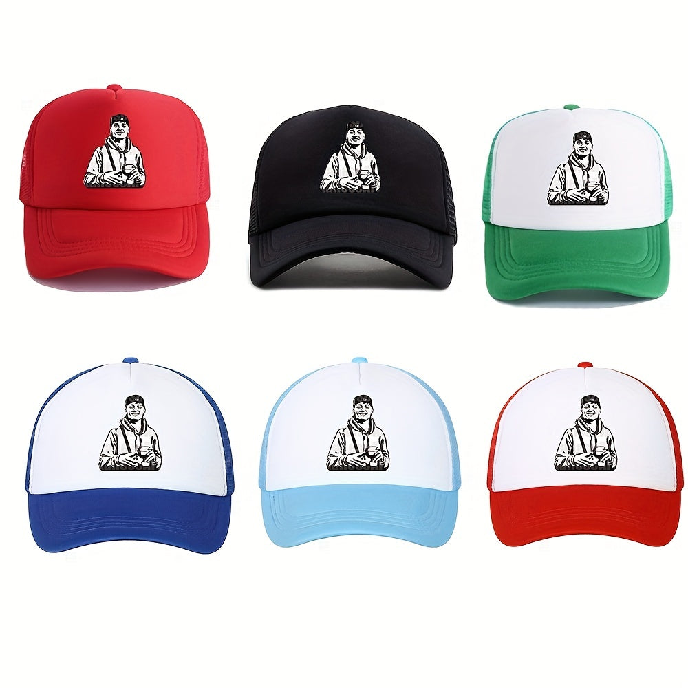 Outdoor Baseball Cap Men's Casual Mesh High Peaked Dad Trucker Hat