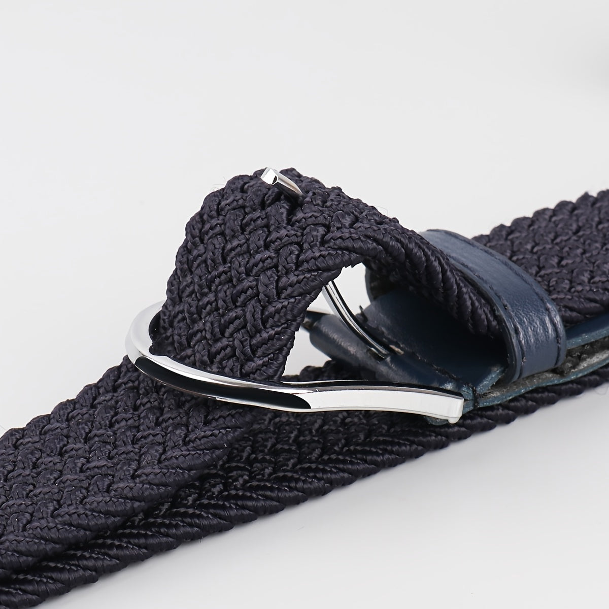 Men's Stretch Woven Braid Belt Canvas Elastic Fabric Woven Stretch Multicolored
