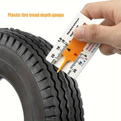20mm Car Wheel Tread Depthometer Ruler Plastic Tread Gauge Tire Meter