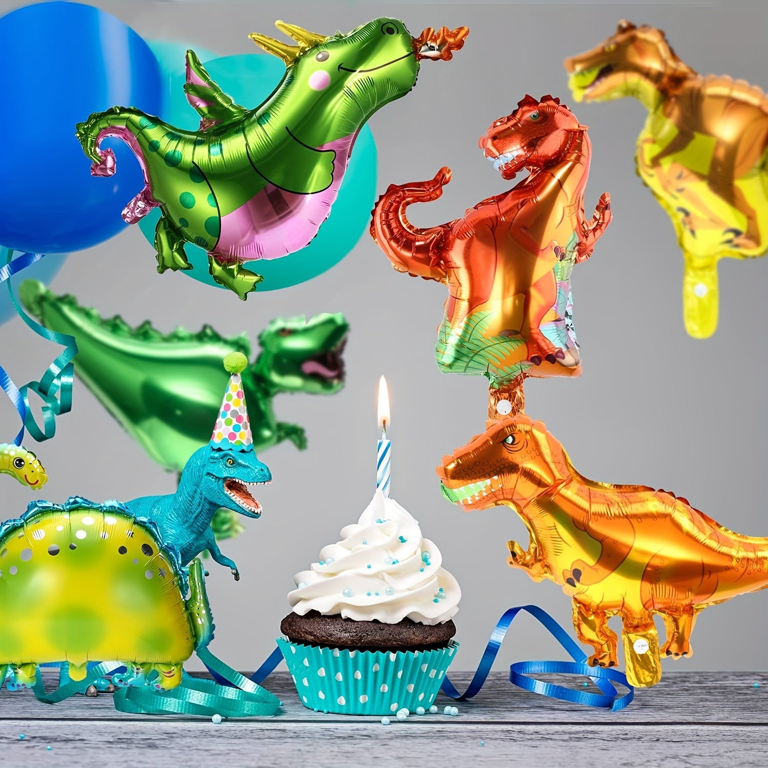 4pcs Dinosaur Balloons Birthday Party Supplies