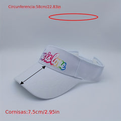 Sunscreen Sunshade Breathable Visor Hat With Love Is Love Pattern
