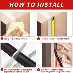 12 19 Meter Rubber Weather Stripping Self Adhesive D Shape Door Weatherstripping
