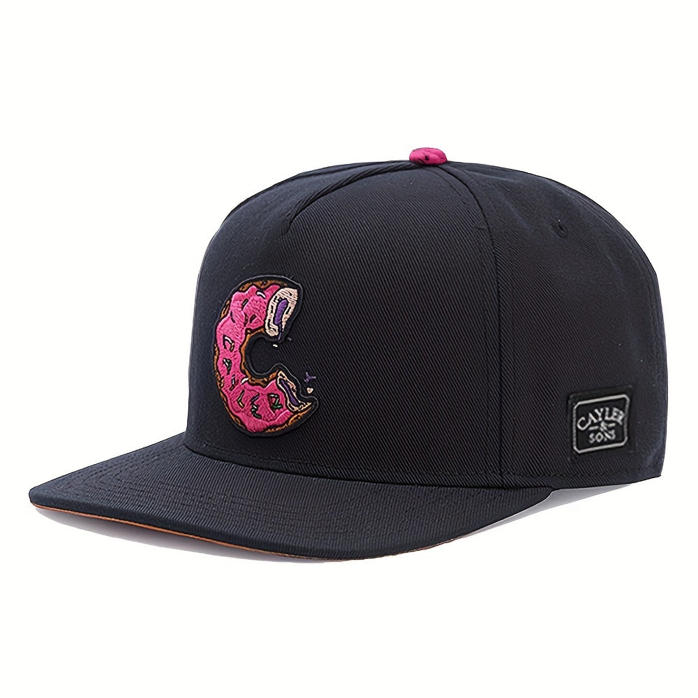 Donut Embroidery Snapback Hat Block Hip Hop Baseball Cap Unisex