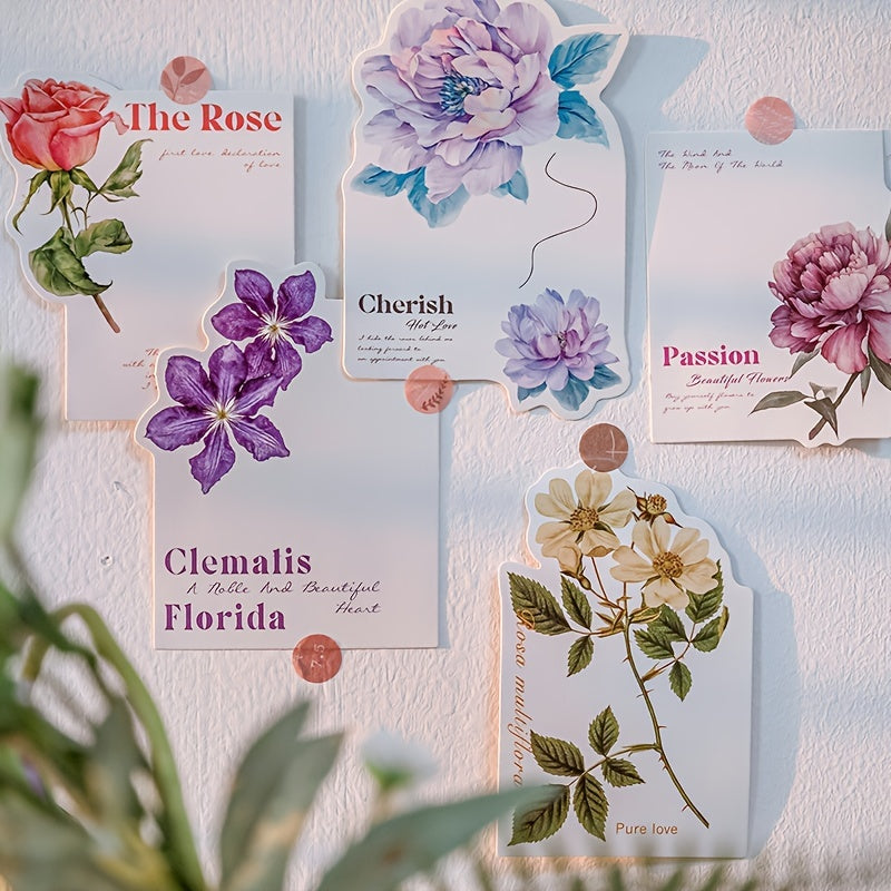 30 Vintage Floral Postcards for Students Teachers Thank You Notes
