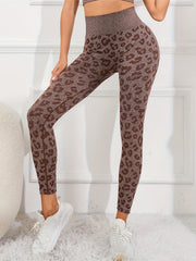 Leopard High Waist Yoga Pants Sports Fitness Running Trousers