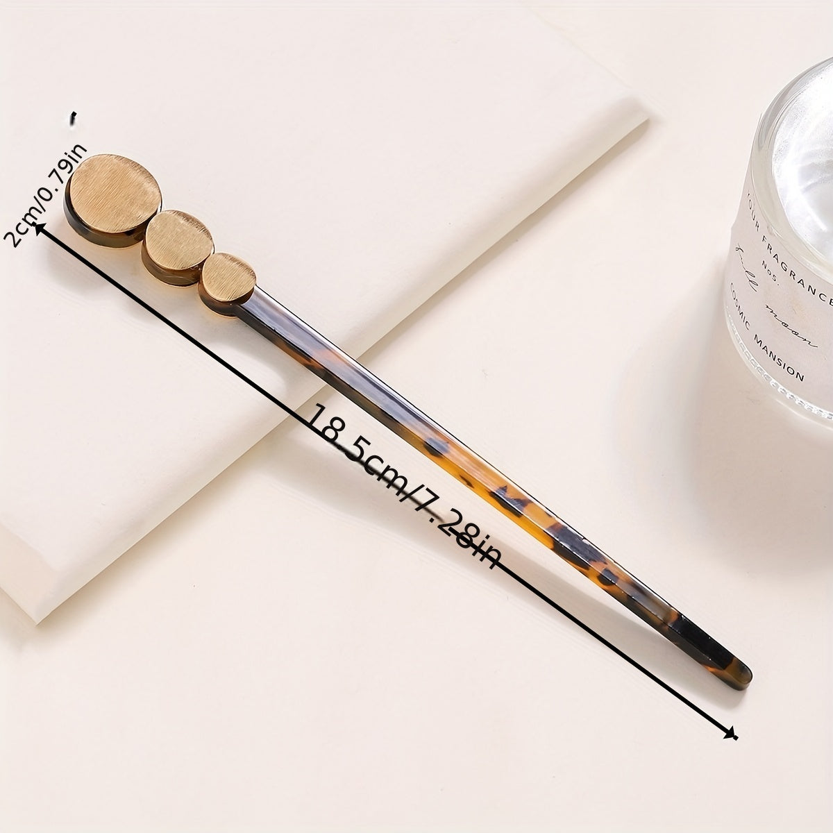 Leopard Pattern Hair Stick Alloy Hair Fork Style Hairpin for Women Girls