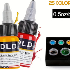 25pcs Professional Tattoo Ink Set Long Lasting Tattoo Painting Pigment