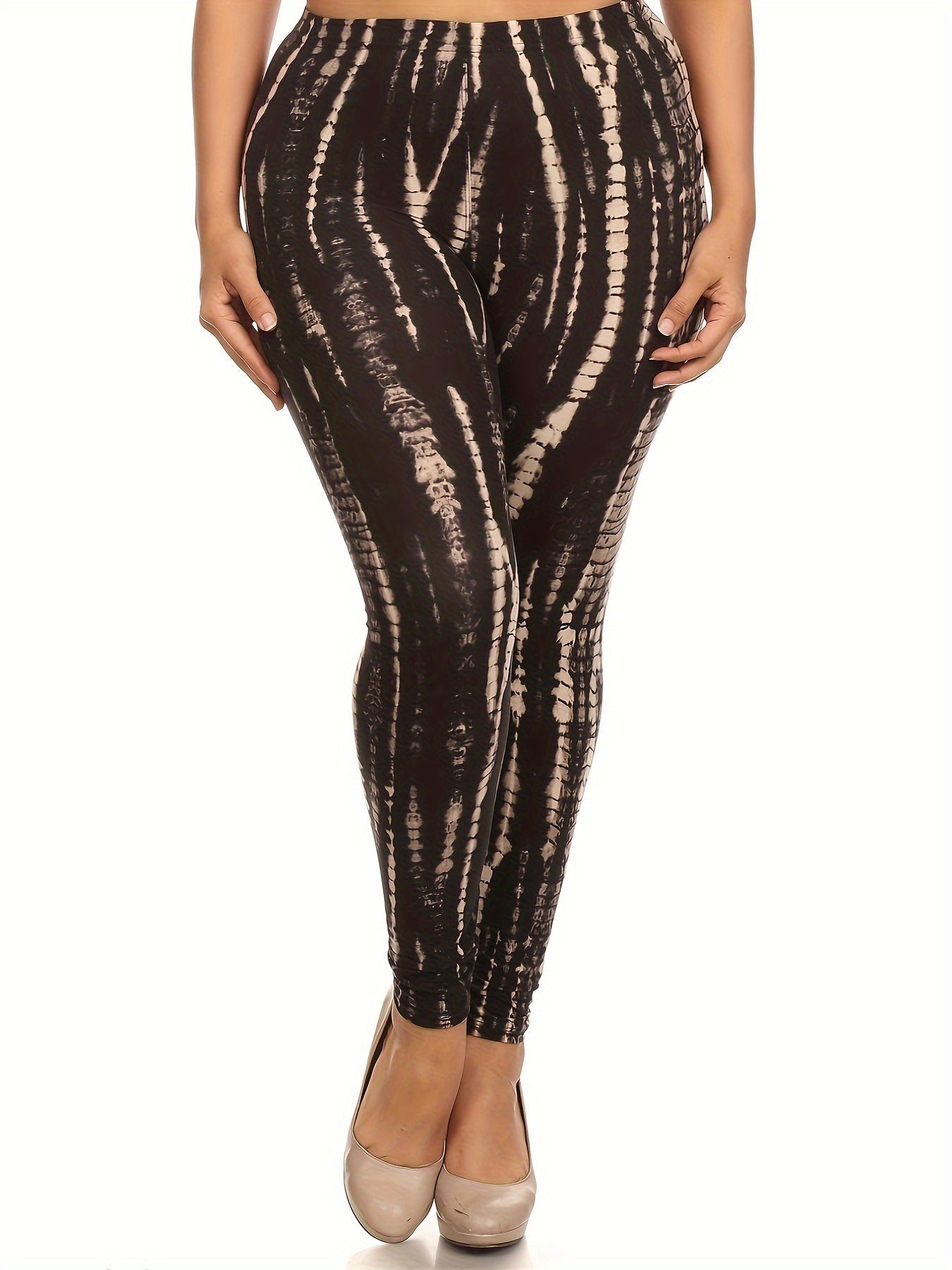 Goth Skull Print High Rise Leggings